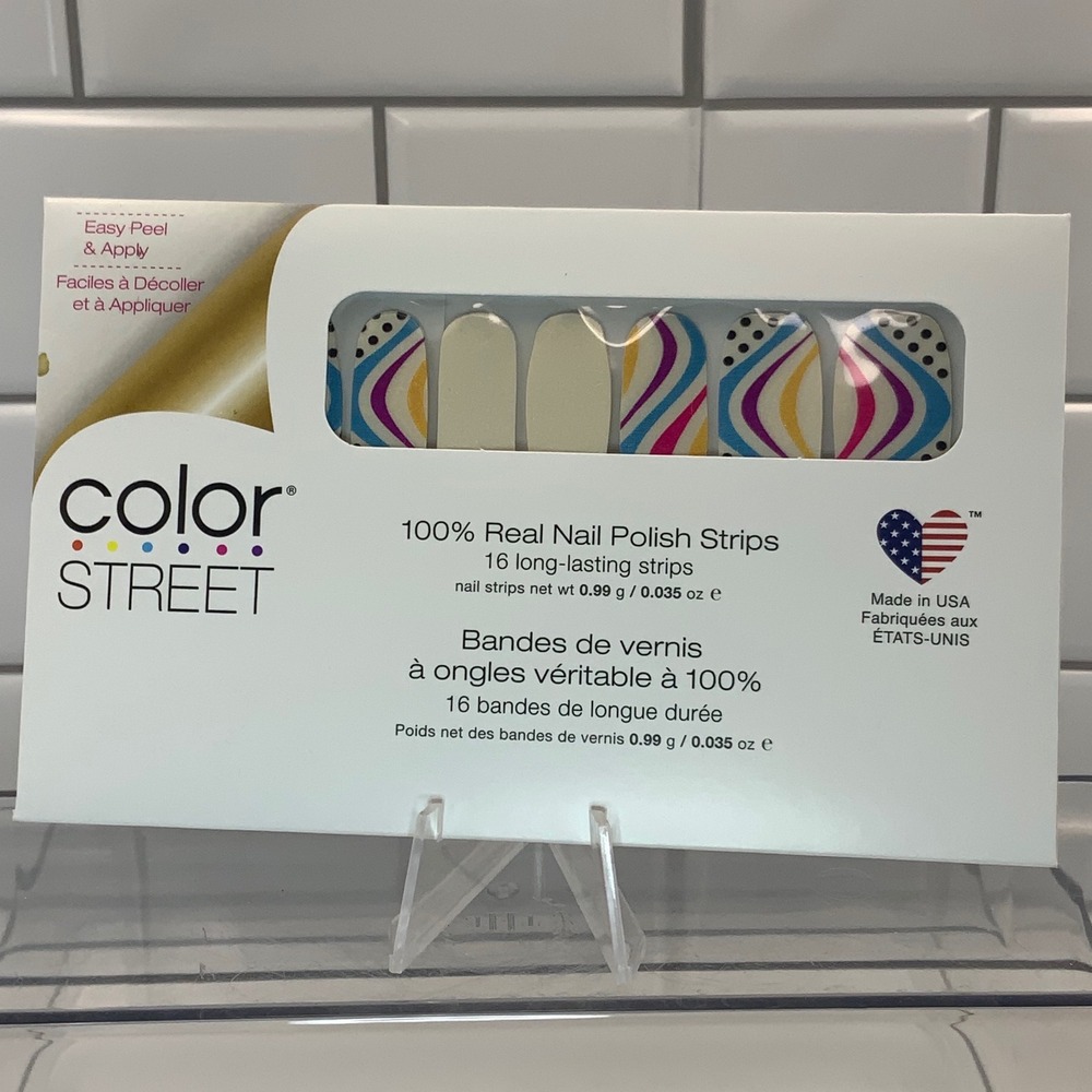 Color Street Cool Beans FDS588 Real Nail Polish Strips Multicolor 16 Count